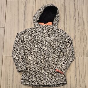 Girls Columbia Black and Peach Hooded Jacket
